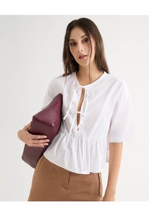 Blusa Para Mujer Manga Corta Color Crudo Marca Seven Seven #28124043