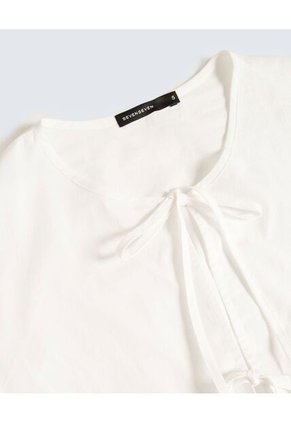 Blusa Para Mujer Manga Corta Color Crudo Marca Seven Seven #28124043