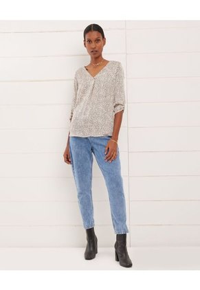 Blusa Para Mujer Manga 3/4 Color Negro Marca Seven Seven #28123702