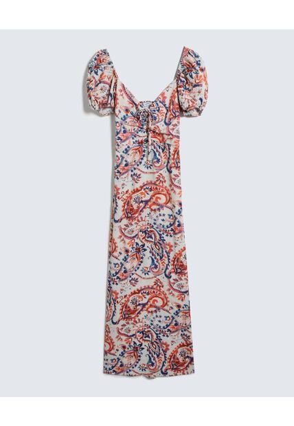 Vestido Para Mujer Manga Corta Color Terracota Marca Seven Seven #28171335