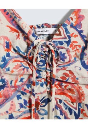 Vestido Para Mujer Manga Corta Color Terracota Marca Seven Seven #28171335