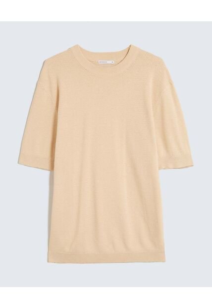 Camiseta Para Hombre Manga Corta Cuello Redondo Color Beige Marca Seven Seven #45092694