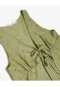Blusa Lace Up En Ojalillo 3D  Para Mujer Verde Seven Seven de Seven Seven