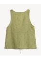 Blusa Lace Up En Ojalillo 3D  Para Mujer Verde Seven Seven de Seven Seven