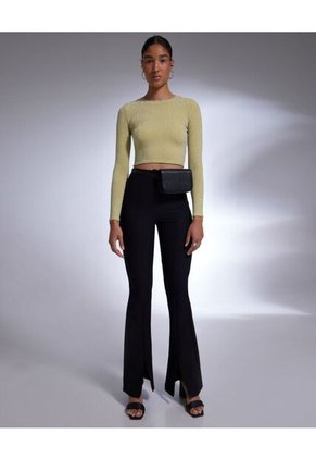 Camiseta Para Mujer Manga Larga Color Amarillo  Marca Seven Seven #28095210