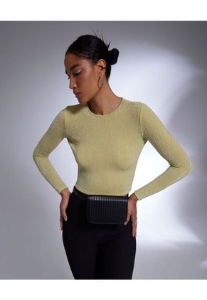 Camiseta Para Mujer Manga Larga Color Amarillo  Marca Seven Seven #28095210