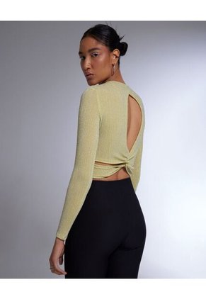 Camiseta Para Mujer Manga Larga Color Amarillo  Marca Seven Seven #28095210