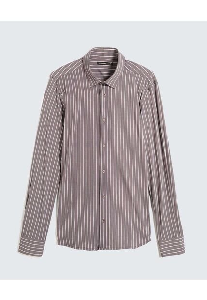 Camisa Para Hombre Manga Larga Sin Bolsillo Cuello Casual M Color Gris Marca Seven Seven #45012116