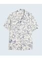 Camisa Resort Estampada  Para Hombre Azul Seven Seven de Seven Seven