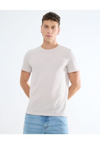 Camiseta Para Hombre Manga Corta Color Beige Marca Seven Seven #45092600 Seven Seven