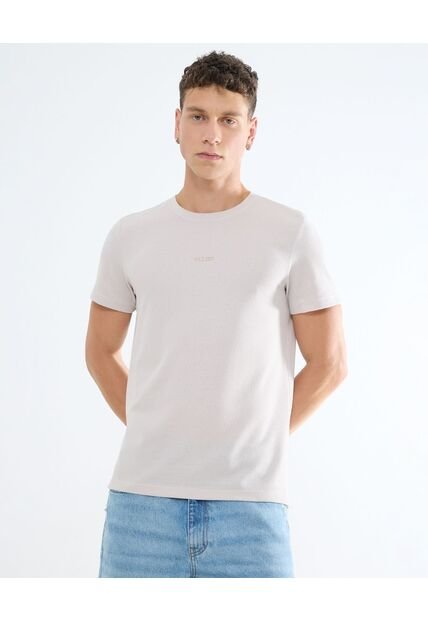 Camiseta Para Hombre Manga Corta Color Beige Marca Seven Seven #45092600