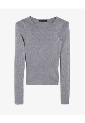 Camiseta Para Mujer Manga Larga Cuello Redondo Color Gris Marca Seven Seven #28096328