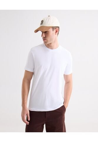 Camiseta Básica Cuello Redondo  Para Hombre Blanco Seven Seven Seven Seven