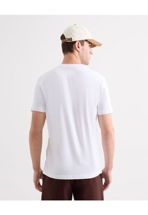 Camiseta Básica Cuello Redondo  Para Hombre Blanco Seven Seven
