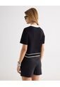 Camisa Bicolor Con Botones  Para Mujer Negro Seven Seven de Seven Seven