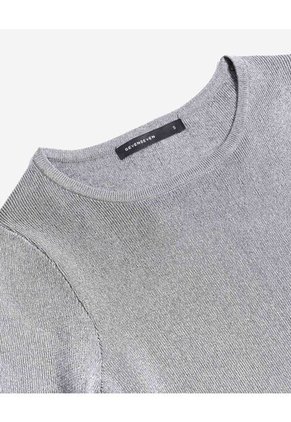 Camiseta Para Mujer Manga Larga Cuello Redondo Color Gris Marca Seven Seven #28096328