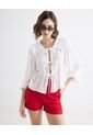 Blusa Para Mujer Manga Larga Color Crudo Marca Seven Seven #28124107 de Seven Seven