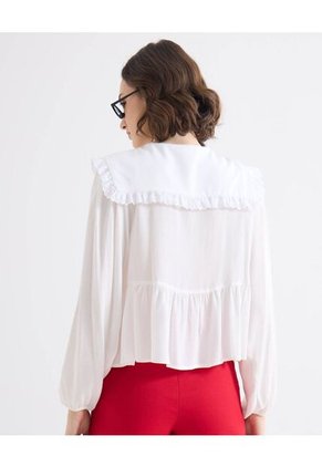 Blusa Para Mujer Manga Larga Color Crudo Marca Seven Seven #28124107