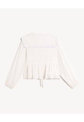 Blusa Para Mujer Manga Larga Color Crudo Marca Seven Seven #28124107