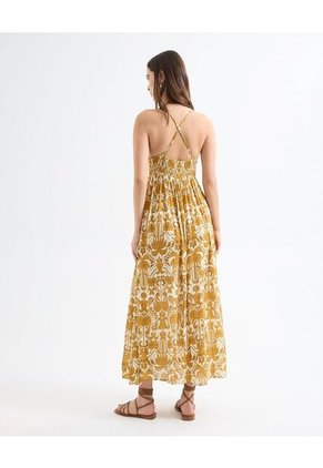 Vestido Para Mujer Manga Sisa Color Mostaza Marca Seven Seven #28171356