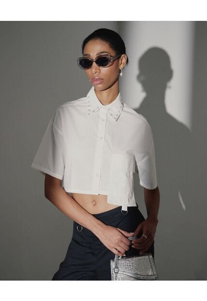 Blusa Para Mujer Manga Corta Color Beige Marca Seven Seven #28123917