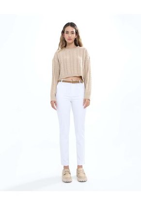 Saco Para Mujer Cuello Redondo Color Beige Marca Seven Seven #28330650