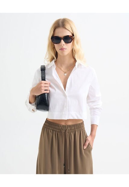 Blusa Para Mujer Manga Larga Color Crudo Marca Seven Seven #28124031