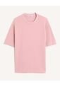 Camiseta Tejida Texturizada Oversize  Para Hombre Rosa Seven Seven de Seven Seven