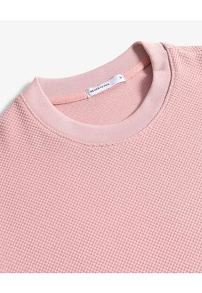 Camiseta Tejida Texturizada Oversize  Para Hombre Rosa Seven Seven