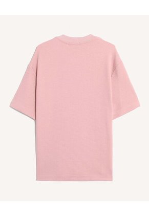 Camiseta Tejida Texturizada Oversize  Para Hombre Rosa Seven Seven