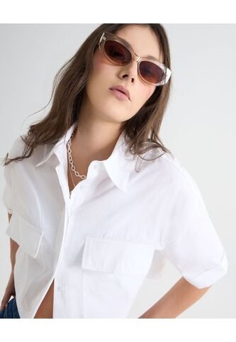 Blusa Para Mujer Manga Corta Color Crudo Marca Seven Seven #28124051 Seven Seven