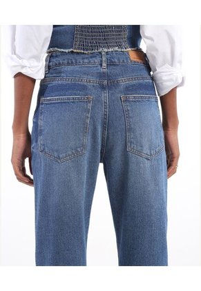 Jean Para Mujer Straight Color Azul  Marca Seven Seven #28160751