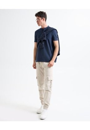 Polo Para Hombre Cuello Mao Color Azul Oscuro Marca Seven Seven #45110856