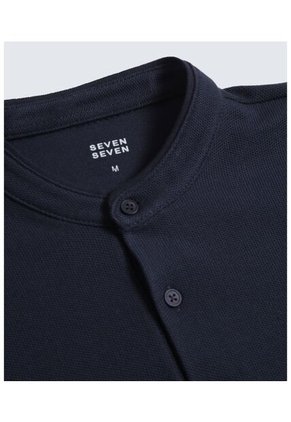 Polo Para Hombre Cuello Mao Color Azul Oscuro Marca Seven Seven #45110856