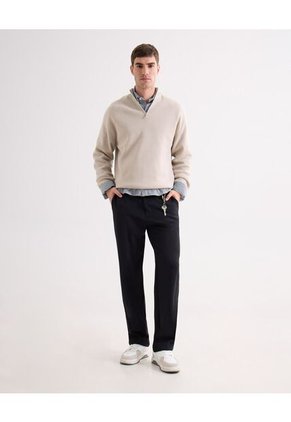 Saco Para Hombre Cuello Alto O Cuello Tortuga Color Beige Marca Seven Seven #45330252