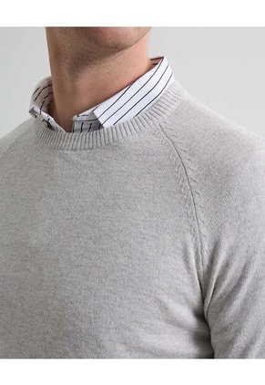 Saco Para Hombre Cuello Redondo Color Gris Claro Marca Seven Seven #45330242