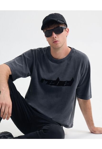 Camiseta Para Hombre Manga Corta Cuello Redondo Color Gris Oscuro Marca Seven Seven #45092592