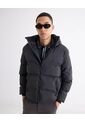 Chaqueta Puffer Con Capota  Para Hombre Negro Seven Seven de Seven Seven