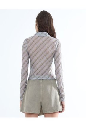 Camiseta Para Mujer Manga Larga Color Beige Marca Seven Seven #28096035