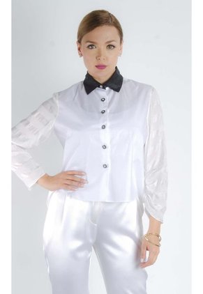 Camisa Silvialfonzo Blanco-Negro