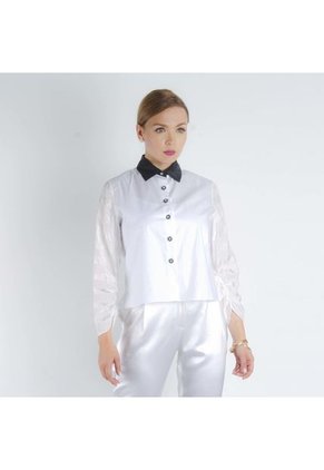 Camisa Silvialfonzo Blanco-Negro