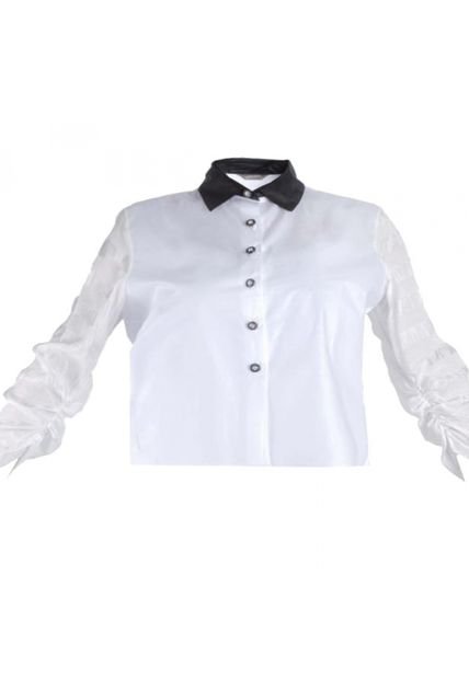 Camisa Silvialfonzo Blanco-Negro