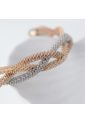 Brazalete Pulsera Tejido Espiga Entrelazada Grosor 11 Mm Dorado Sirene Rose de Sirene Rose Joyas