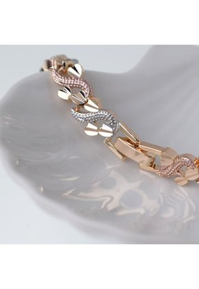 Pulsera Corazones Infinitos - Tono Tres Oros