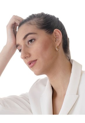 Aretes Rueda De La Fortuna Tipo Candonga Mediana - Tono Tres Oros