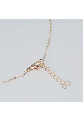 Conjunto Aretes Y Cadena Floral Con Cristales Baño Oro 18K Dorado Circones Sirene Rose