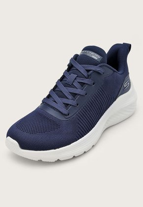 Tenis Lifestyle Azul Navy-Marfil Skechers Bobs Squad Waves