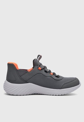 Tenis Lifestyle Skechers Bounder Brisk Burst Gris