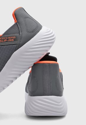 Tenis Lifestyle Skechers Bounder Brisk Burst Gris