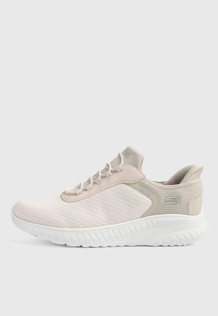 Tenis Lifestyle Rosa Nude-Blanco-Taupe SKECHERS Bobs Sport Squad Chaos